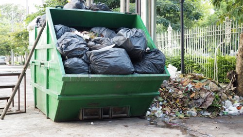 Proper placement of a skip on a property