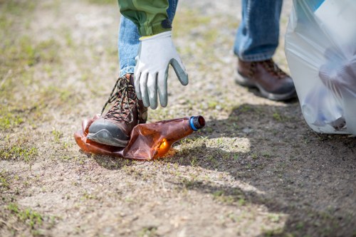 Professional demolition team managing waste safely